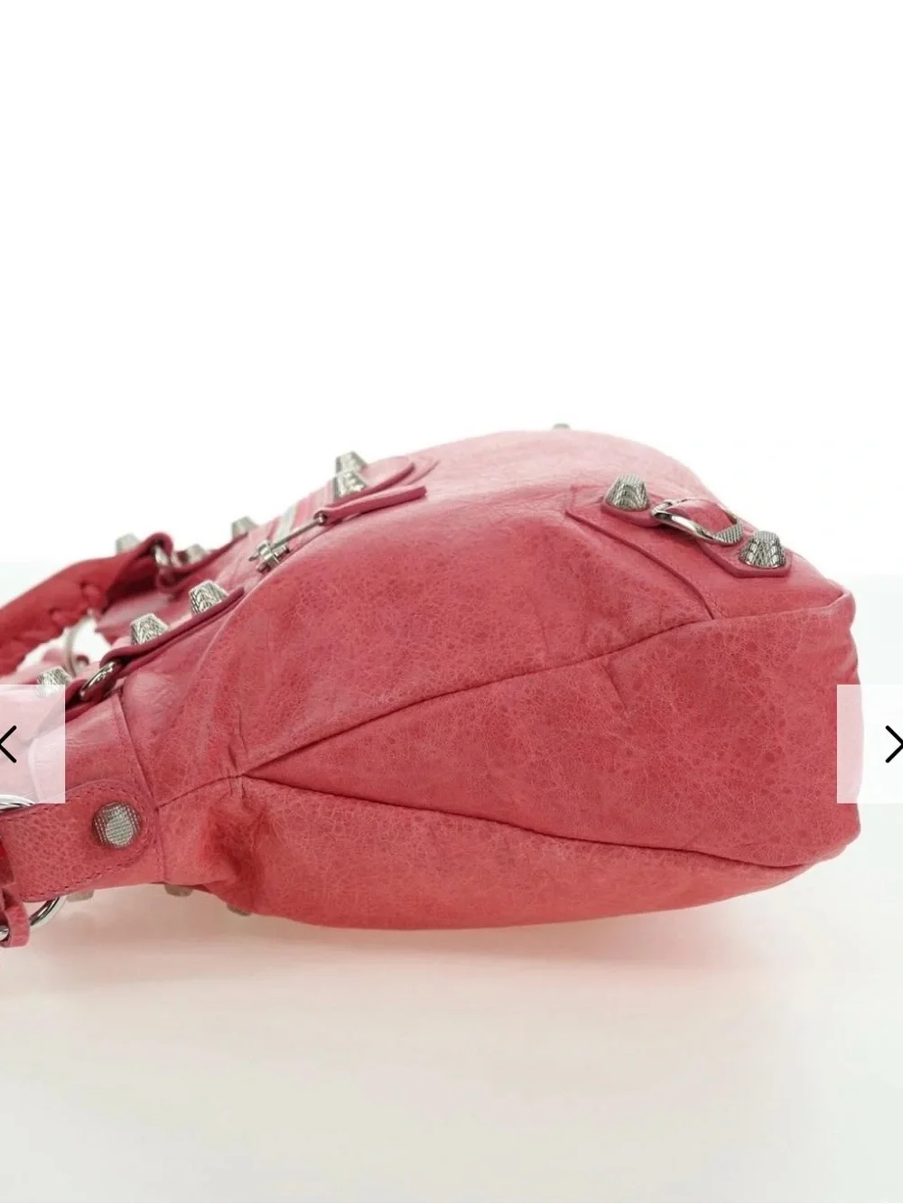 BALENCIAGA Giant Town Hand Bag Leather 2way Pink 240578 Auth am11459SAV